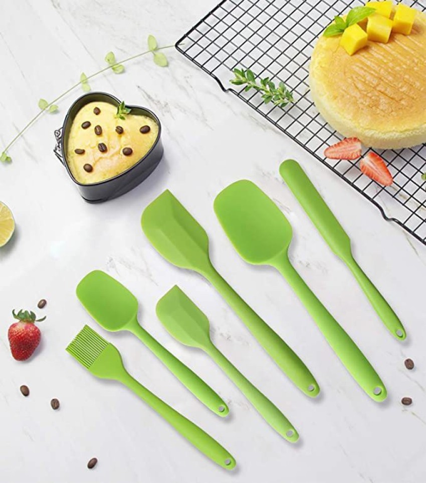 4pcs Silicone Spatula Heat Resistant Non Stick Jar Spatula Baking Assorted Color | Harfington