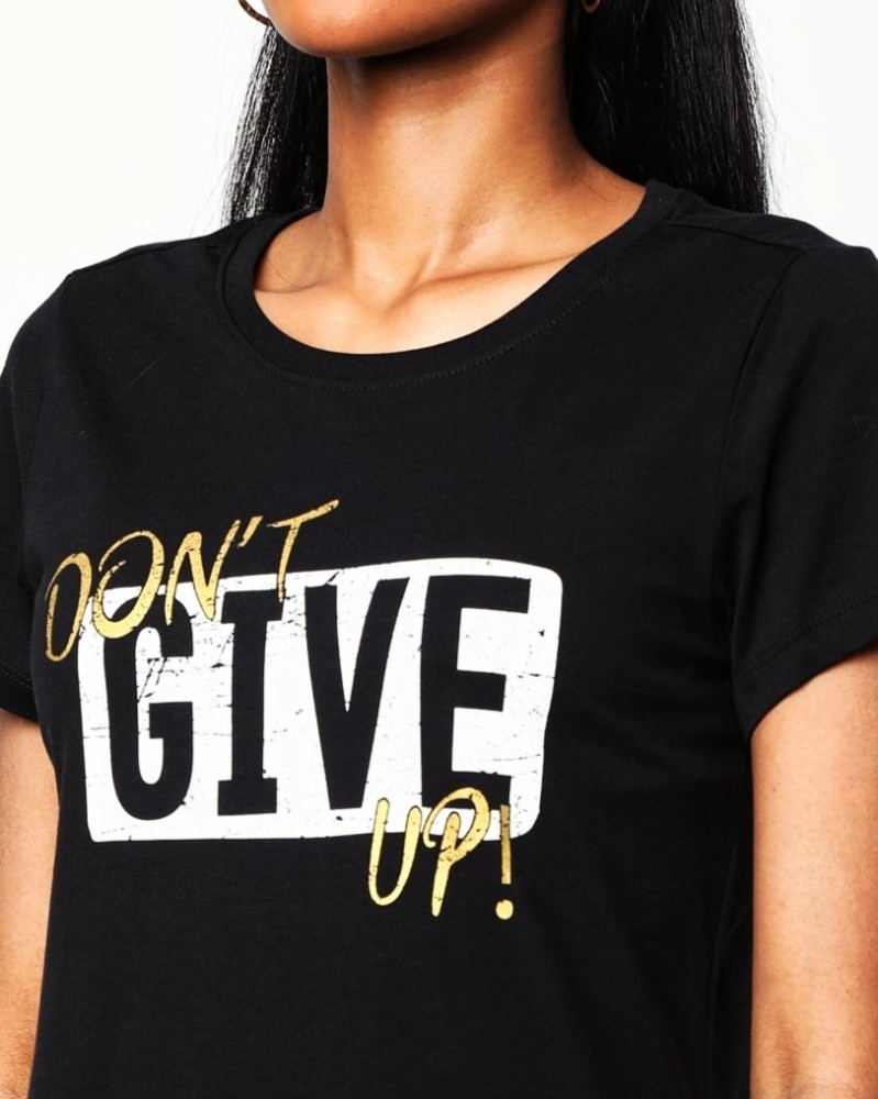 Buy Black Tshirts for Women by DNMX Online