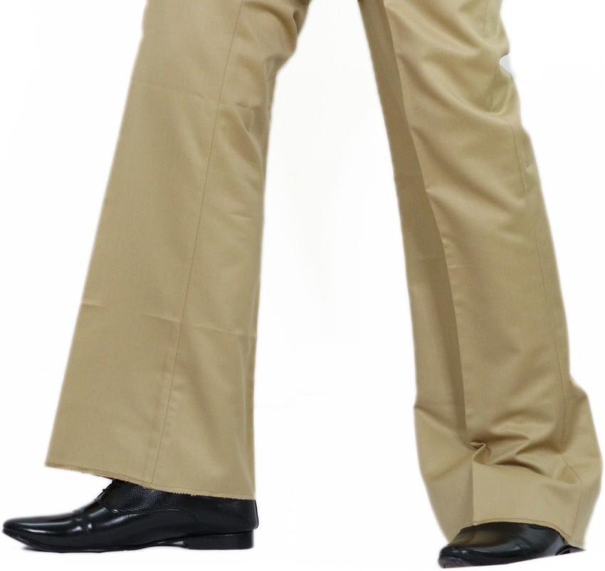 Men's Flared Trousers Formal Pants Bell Bottom Pant Dance White Suit Pants  Size 28-37