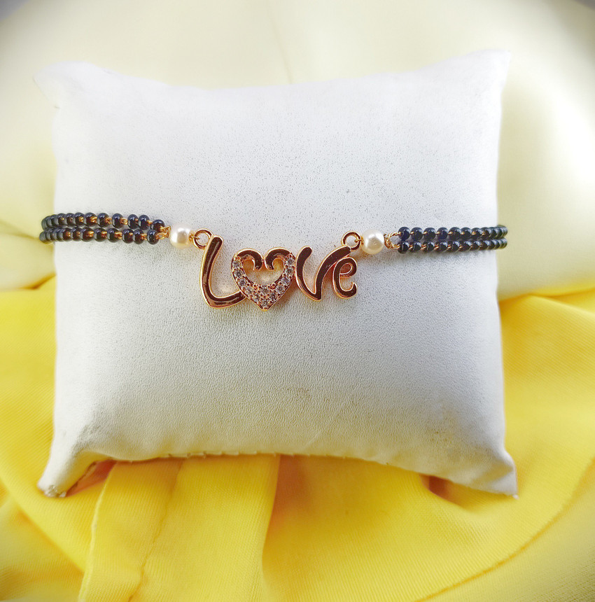 Bracelet mangalsutra cheap with name