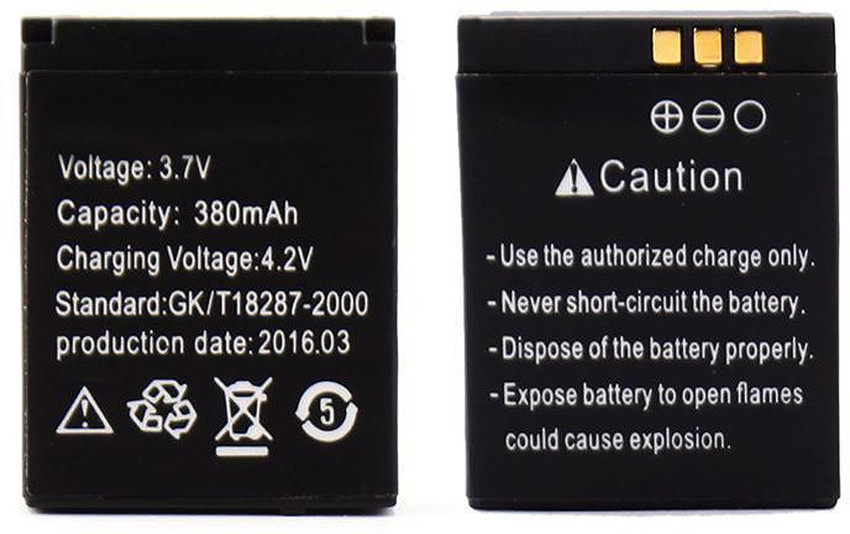 WRADER Original Certified for Smartwatch DZ09 V8 A1 X6 380 mAh