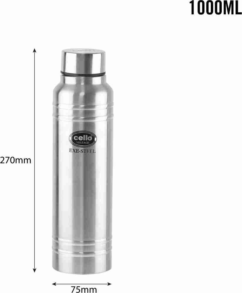 Cello Pro Stainless Steel Water Bottle 1000 ml Set of 1 Silver