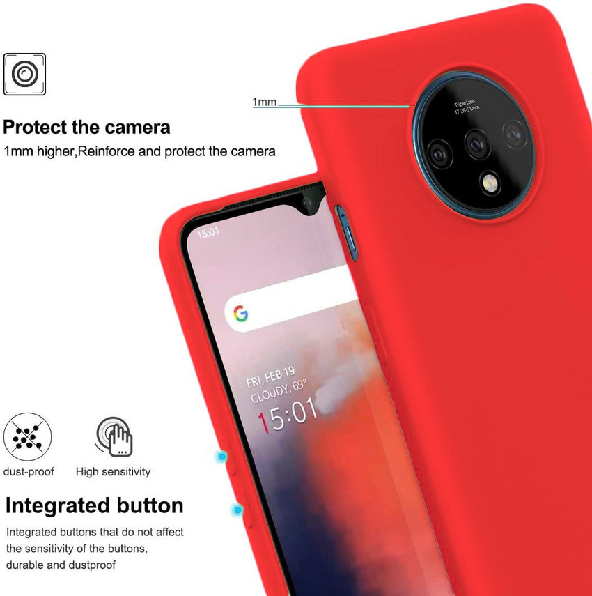 vonzee Back Cover for Oneplus 7T Liquid Silicone Case vonzee