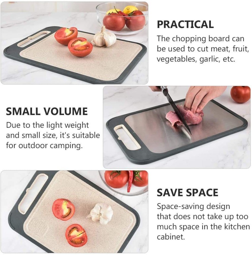 304 Multi-Function Stainless Steel Heavy Duty Cutting Board Rectangular Chopping  Board For Home Kitchen For