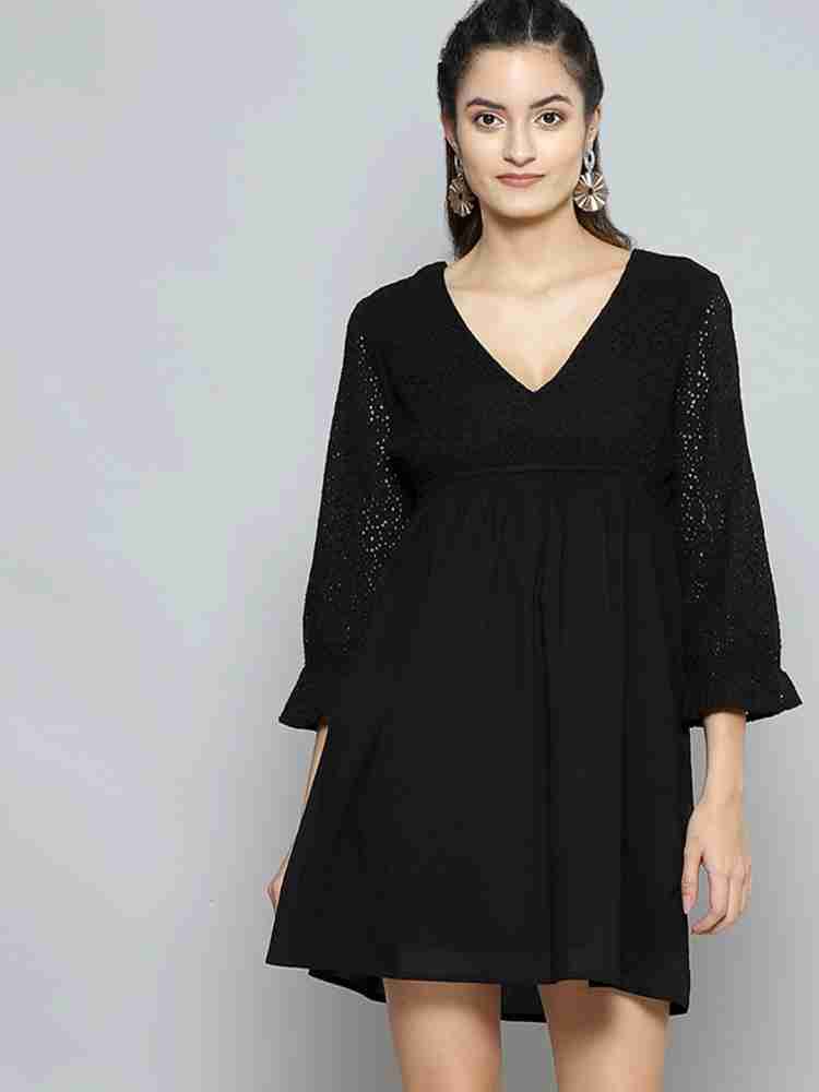 Buy Women Black Lace A-Line Skirt Online at Sassafras