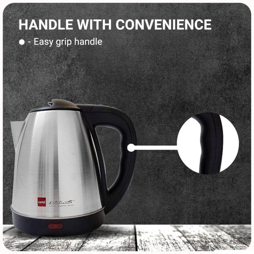 Cello Quick Boil Primo 1.5 Litre Electric Kettle 1500 Watts- Free Shipping