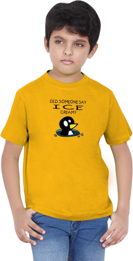 Flipkart.com | Boys Typography Cotton Blend T Shirt - Round
