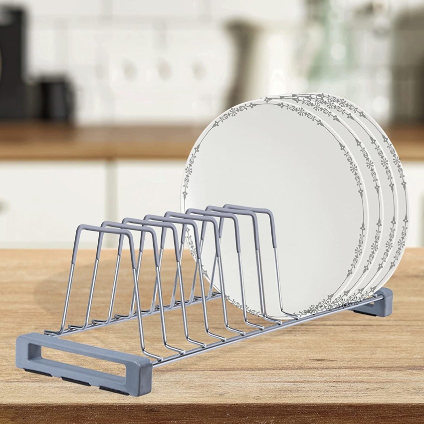 Buy SmartSlide Stainless Steel Thali Stand/Plate Stand for Modular  Kitchen/Tandem Box Accessories/Plate Rack for Kitchen Drawer/Utensil Rack  for Kitchen (Plate/Thali Stand) Online at Best Prices in India - JioMart.