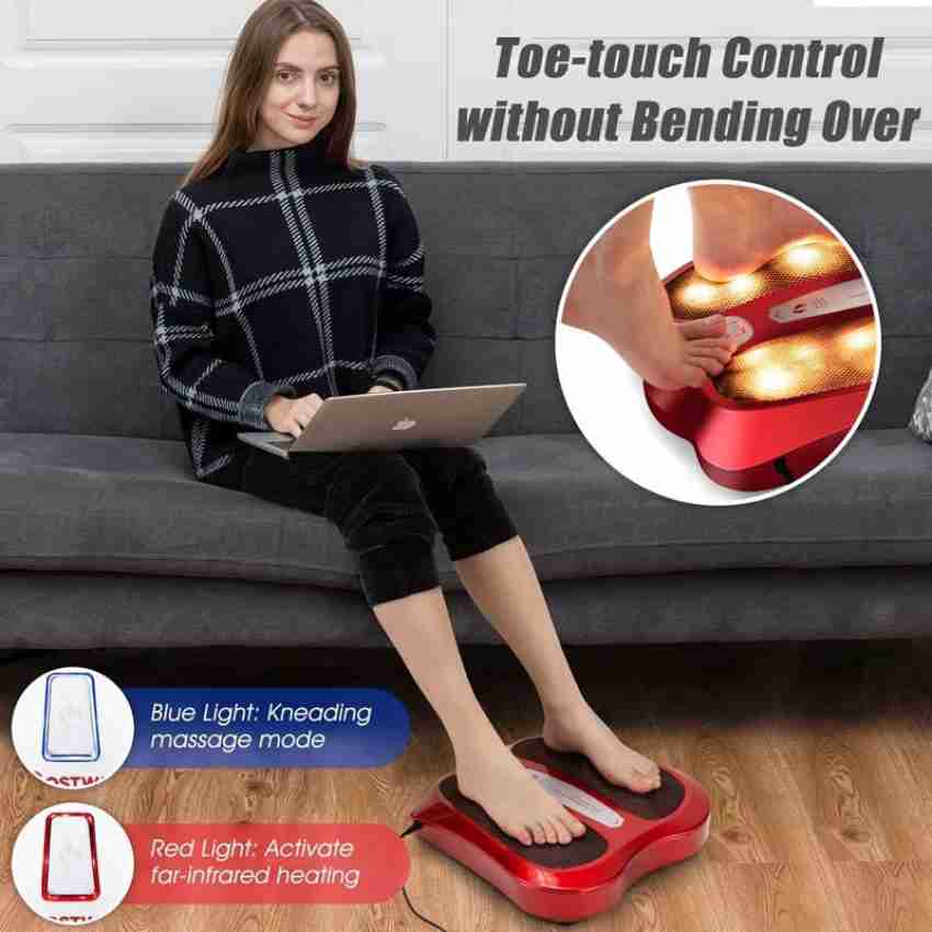 Nekteck Shiatsu Foot Massager Warmer-2-in-1 Foot and Back Massager with Heat-Kneading  Feet Massager Machine for Back, Leg, Foot -Use at Home, Office