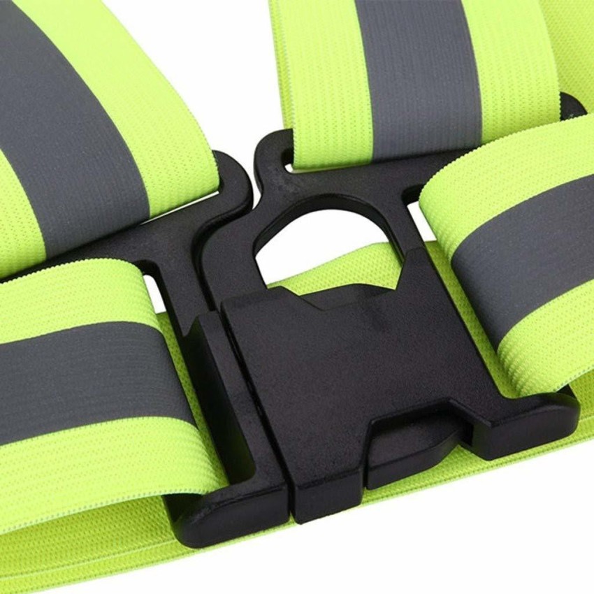 Reflective Safety Buckle Waist Belt Band – Greenish Yellow/Grey