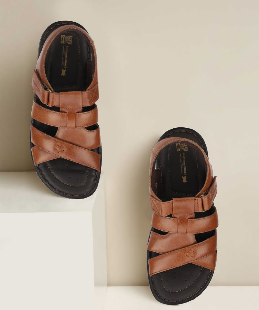 Flipkart men's leather online sandals