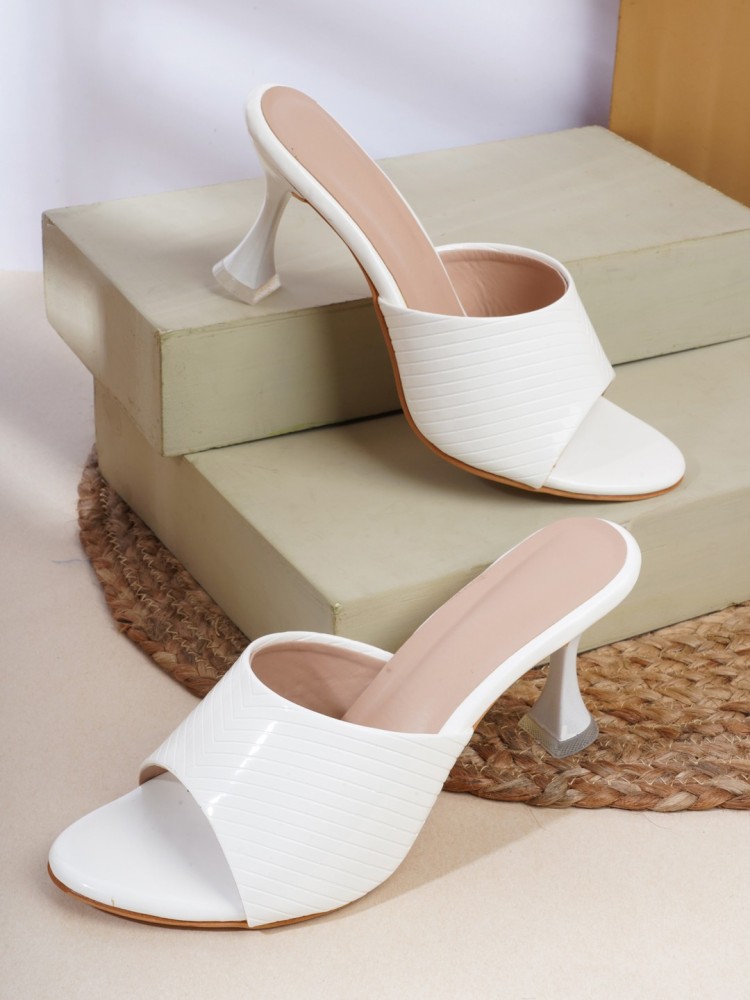 Mijas Women White Heels Buy Mijas Women White Heels Online at