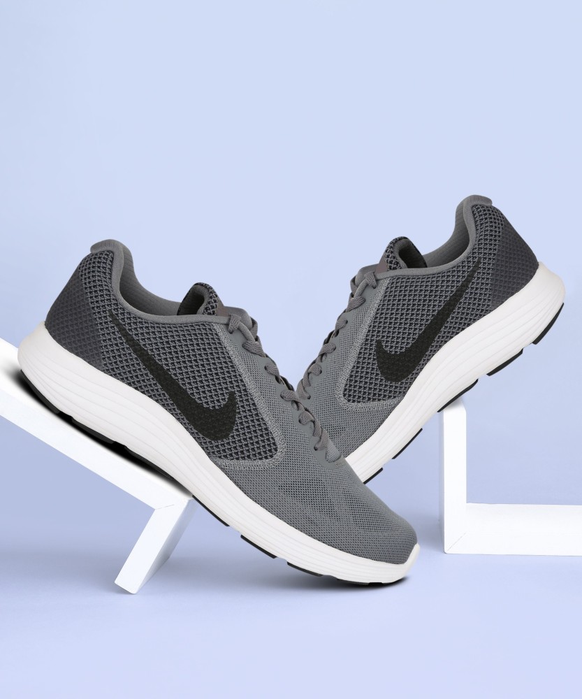 NIKE Revolution 3 Running Shoes For Men - Buy COOL GREY/BLACK