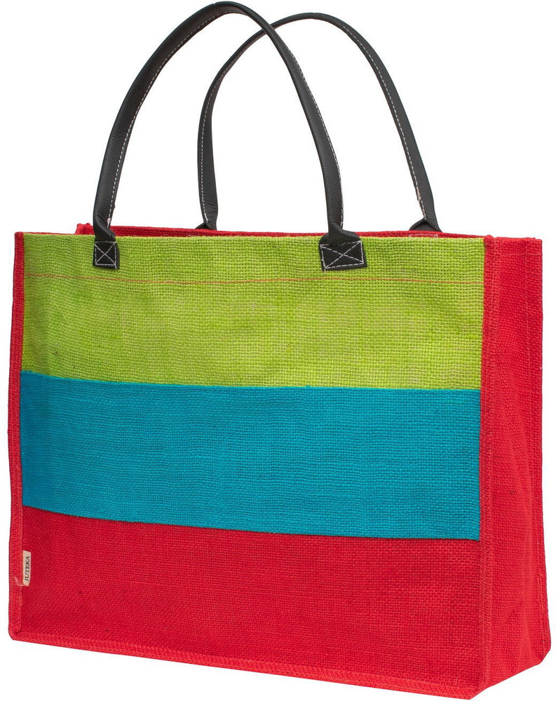 JUTEKA Multipurpose Ecofriendly Tricolor Jute Bag Grocery Bag