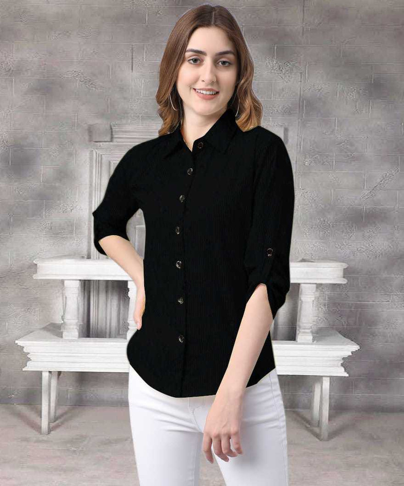 Black shirt online h and m