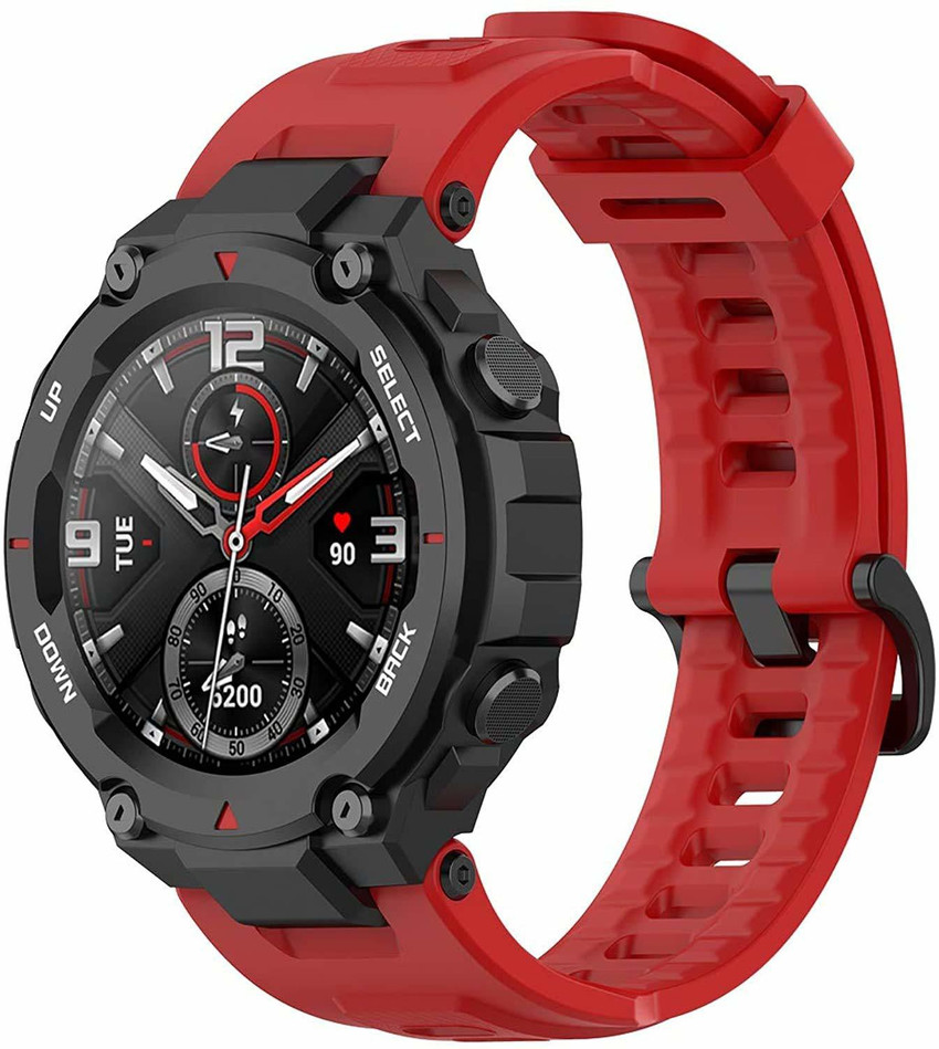 RAGHAV Screen Guard for OBOE Silicone Smart Watch Replacement Band For Amazfit T Rex Smart Watch Red RAGHAV Flipkart