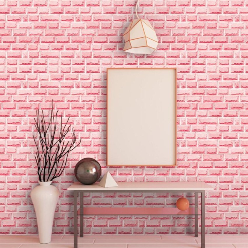 JAS HOME DECORS 3D Foam Pink Brick Wallpaper for Wall PE Foam Wall Stickers  Self Adhesive DIY Wall Decor 70 x 77cm Appx 58Sq Feet 1 Piece   Amazonin Home Improvement