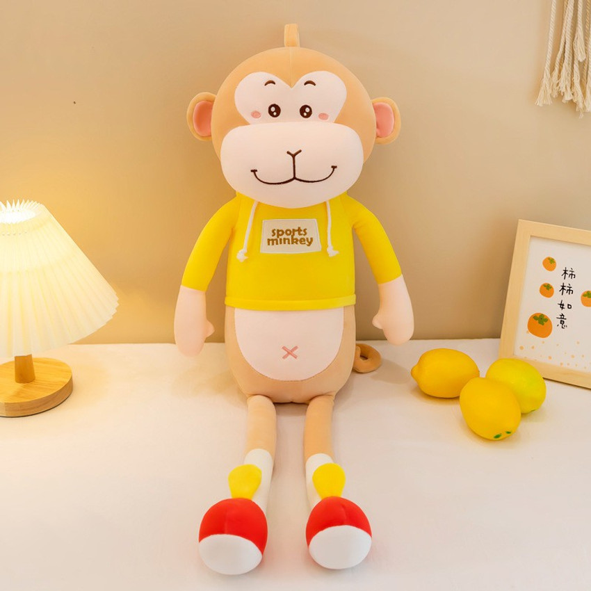 LITTLE HUNK Yellow monkey stuffed soft plush toy for kids 40 cm