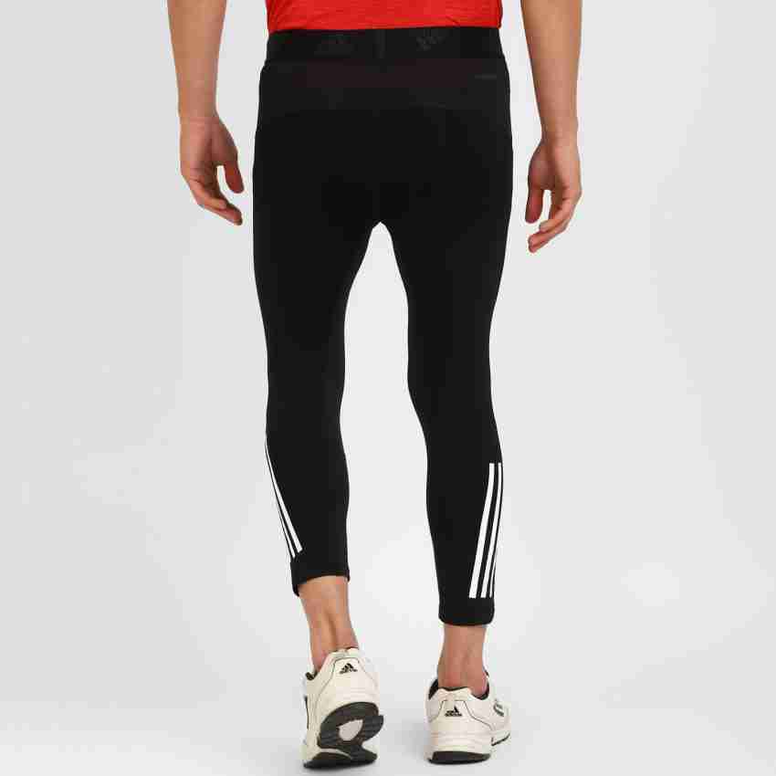 ADIDAS Striped Men Black Tights - Buy ADIDAS Striped Men Black Tights  Online at Best Prices in India