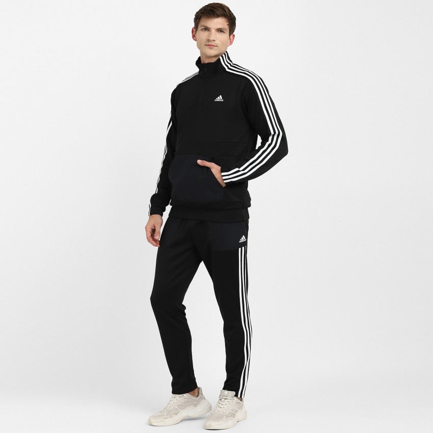 Mens adidas 3 hotsell stripe tracksuit