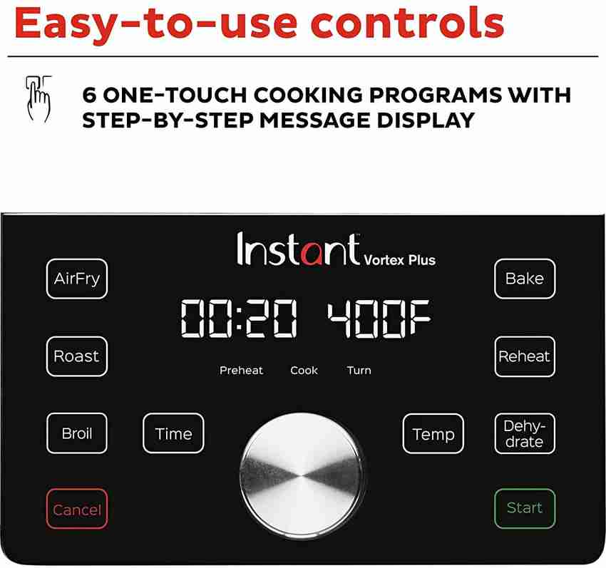 Instant vortex air fryer 6 qt top