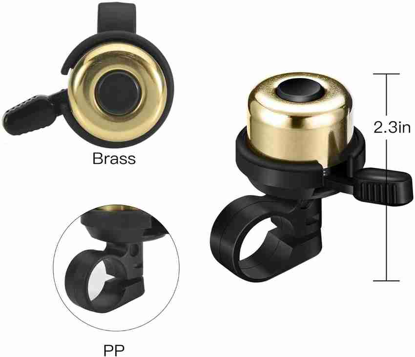 RIANZ Golden Bicycle Cycle Bell Copper Clearer Louder Longer Tone