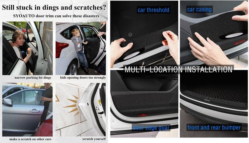 PROEDITION Rubber Seal Protector U Shape Edge Trim Car Door Edge