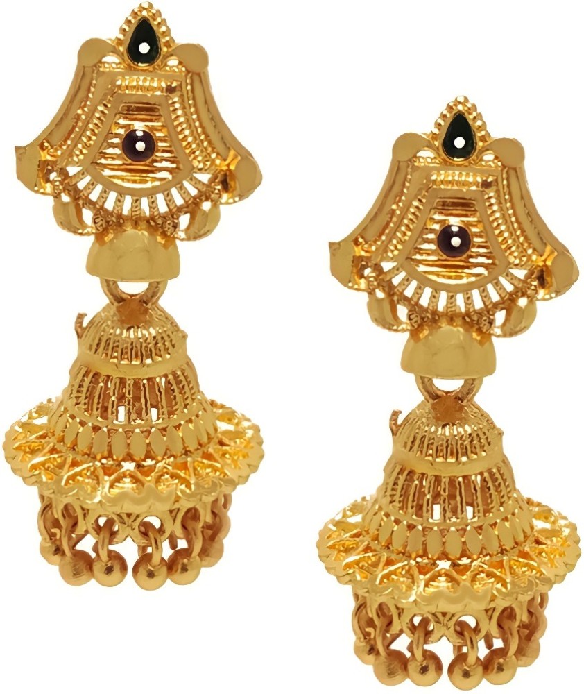 Flipkartcom  Buy brado jewellery Gold Plated Red Minakari Earrings For  Women and Girls Brass Earring Set Online at Best Prices in India