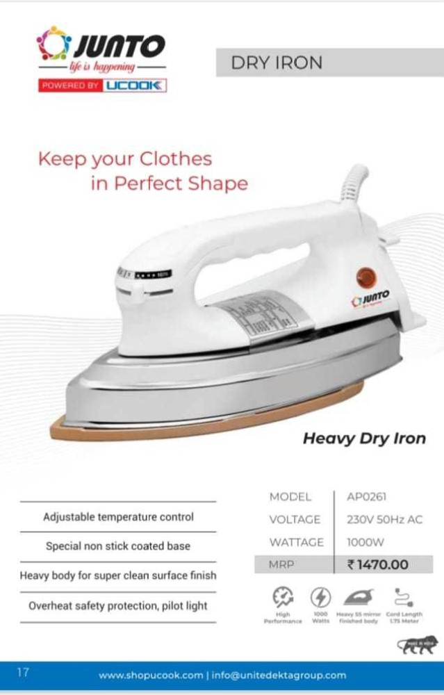 Standard flat clearance iron price