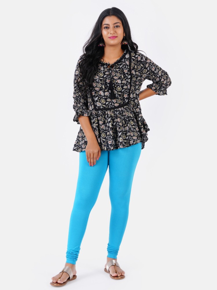 Churidar Leggings-Jean Blue