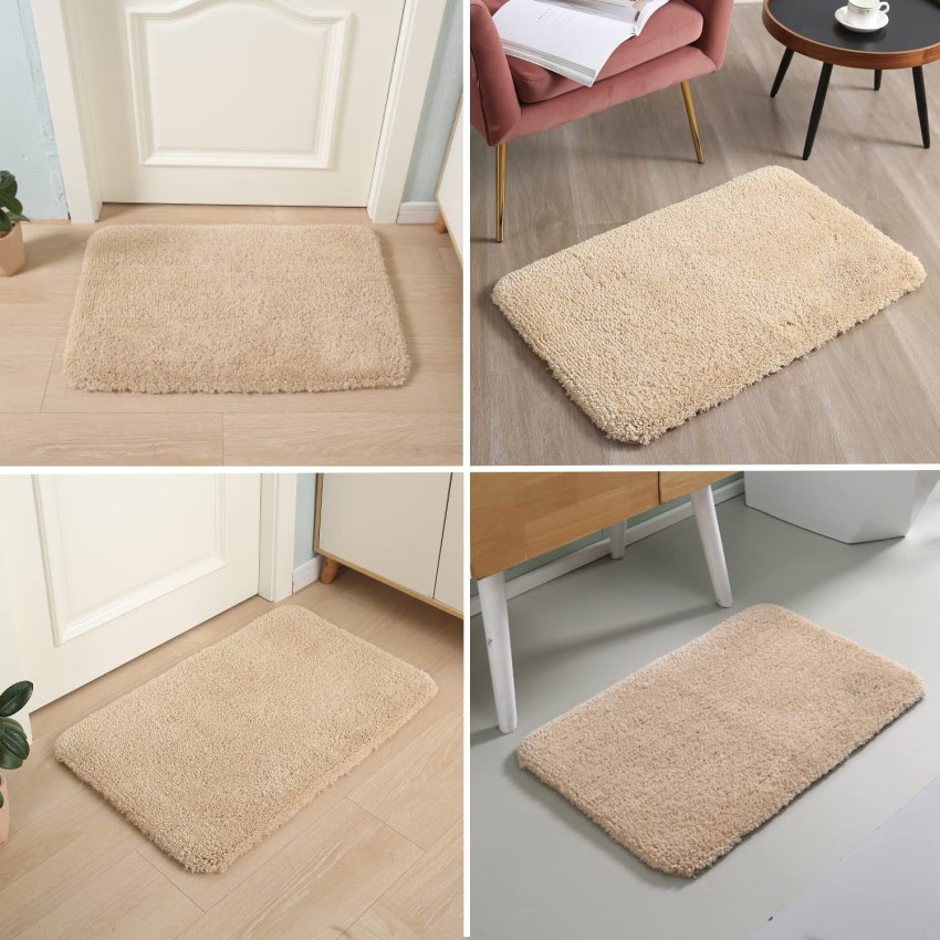 Buy HOWNICE Cotton, Polyester, Microfiber Door Mat (GREY BEIGE