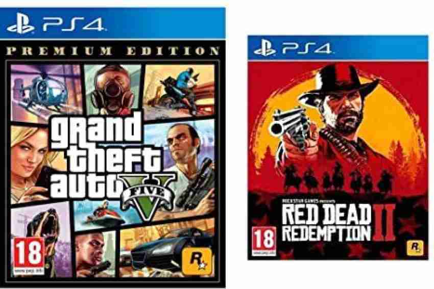 Pack 2 Jogos PS4 GTA V + Red Redemption 2 (Double Pack Edition)