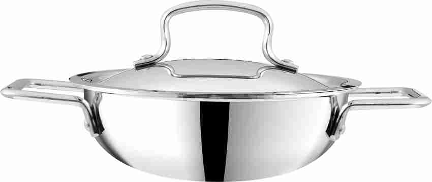 Buy Coconut Triply Stainless Steel Kadai with Lid 2.5 L Online at