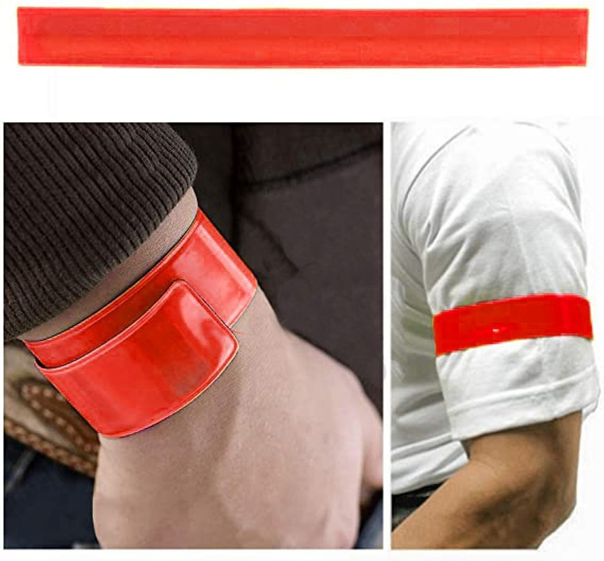 High visibility sales reflective slap wristbands