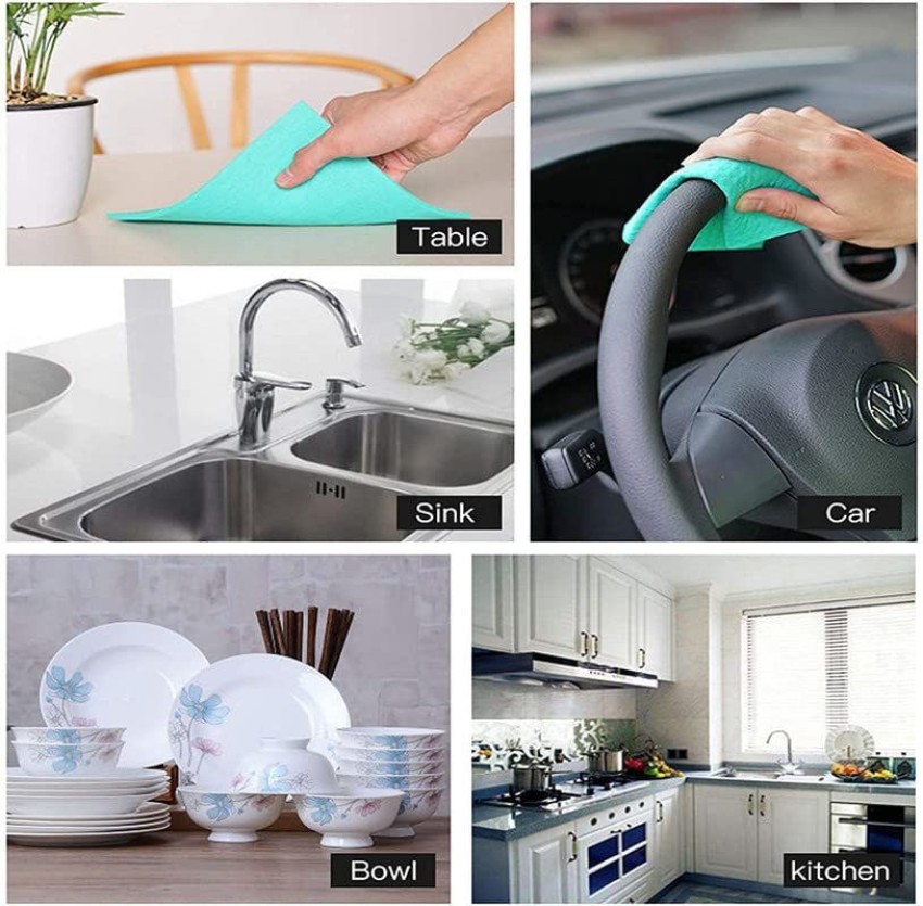 Cellulose sponge cleaning wipes for kitchen cleaning