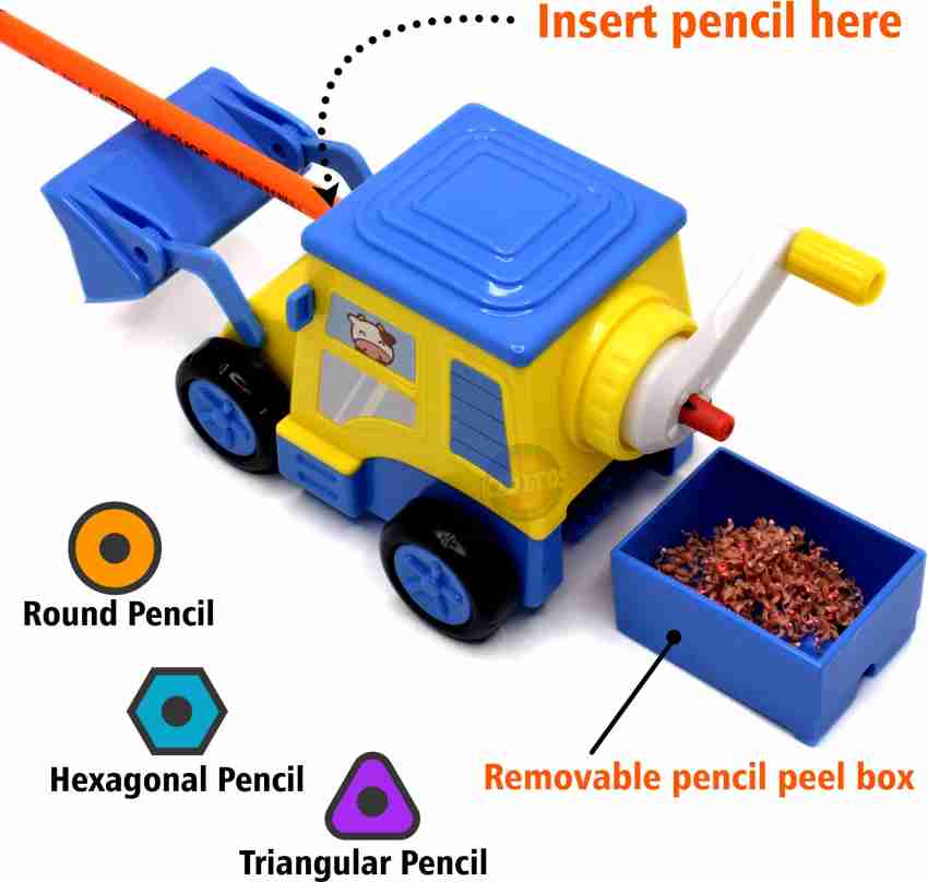 Large Truck Shape Pencil Sharpener And Cartoon Roller Pen Knife