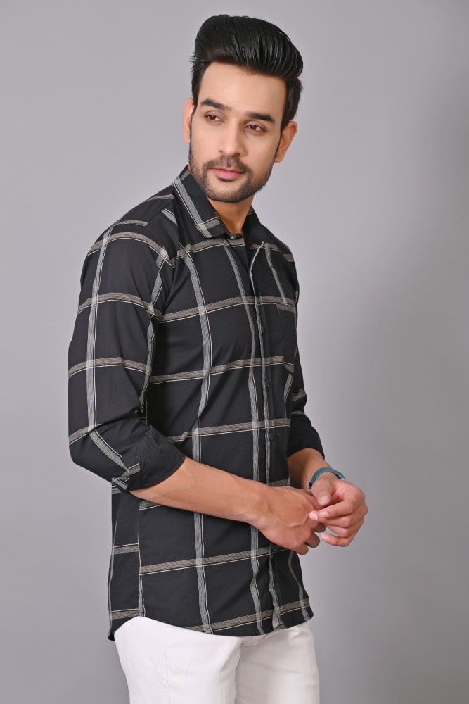 Only 15127492-Black 34 Checks/Embellished Casual Shirt