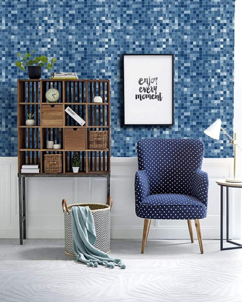 NextWall Dark Blue Faux Board and Batten Vinyl Peel and Stick Wallpaper  Roll 3075 sq ft NW45202  The Home Depot