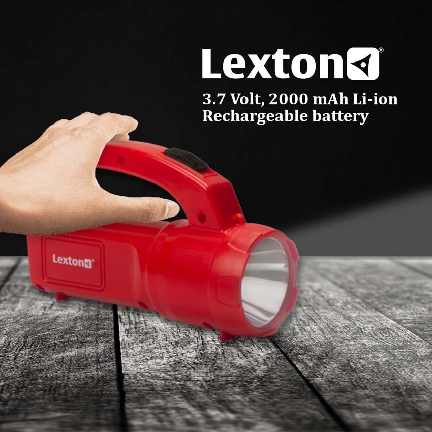 Buy Lexton Rechargeable LED Torch - Plastic, 5 Watt, Tigor, 3000