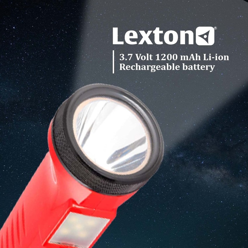 Buy Lexton Rechargeable LED Torch - Plastic, 5 Watt, Tigor, 3000