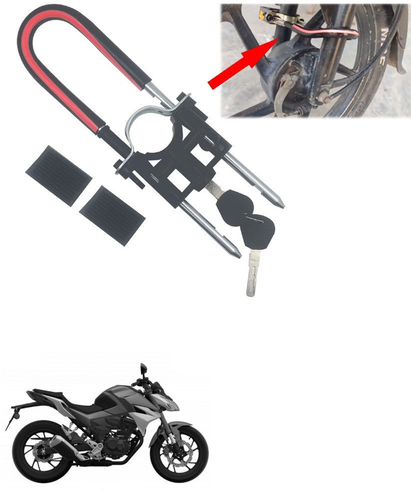 AutoGnix Bike Front Shocker Lock Wheel Lock For CBF Wheel Lock
