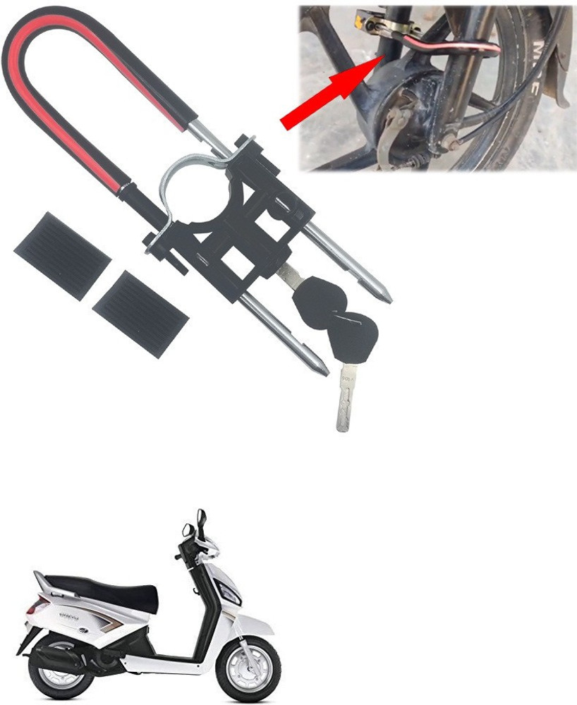 Qiisx Computerised Wave Key Bike Front Shocker Lock Wheel Lock