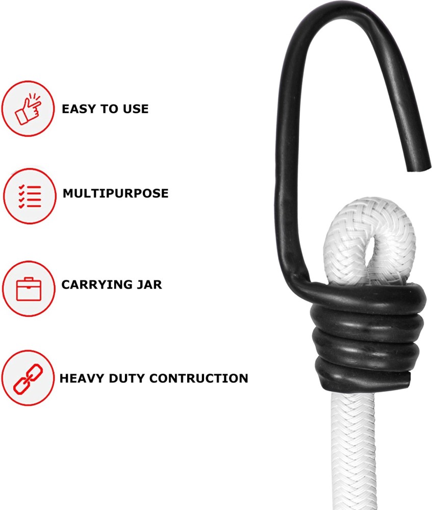 Buy Sarthak High Strength Elastic 6 ft Tying Rope with Hooks