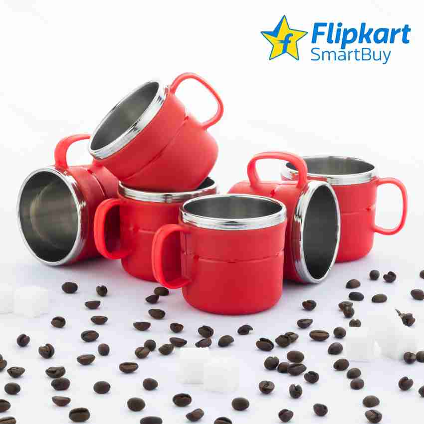 Flipkart SmartBuy Tea Cups Set / Tea / Tea Cups / Cups /s / Set Plastic,  Stainless Steel Coffee Mug Price in India - Buy Flipkart SmartBuy Tea Cups  Set / Tea /