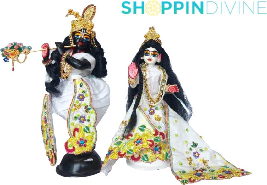 shoppindevine Radha Krishna Idol Poshak Beautiful White Colour Poshak Zardosi And Stone work Dress Price in India Buy shoppindevine Radha Krishna Idol Poshak Beautiful White Colour Poshak Zardosi And ...