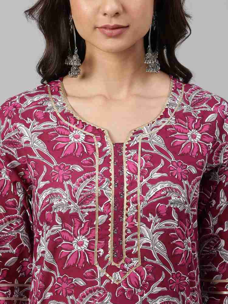 Janasya Women's Multicolor Pure Cotton Kurta With Palazzo And Dupatta :  : Clothing, Shoes & Accessories