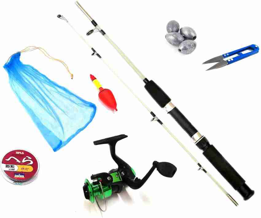 Solid fiber fishing rod 2 part unbreakable 150cm/5feet 1.5 fishing rod with Reel  Full Combo Kit