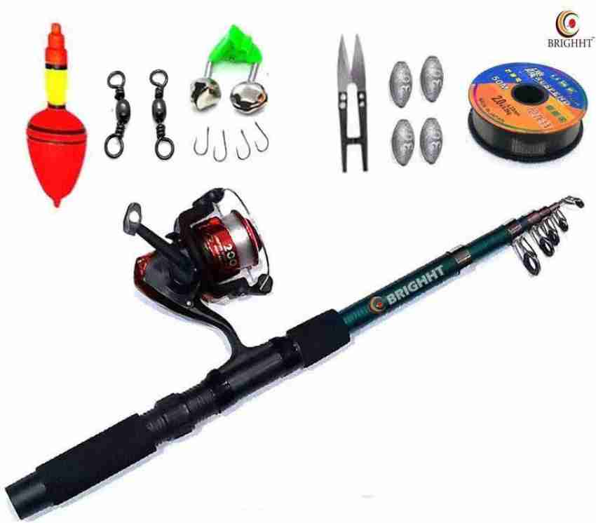 Brighht Fishing Rod and Reel Combo with Fishing Line Telescopic