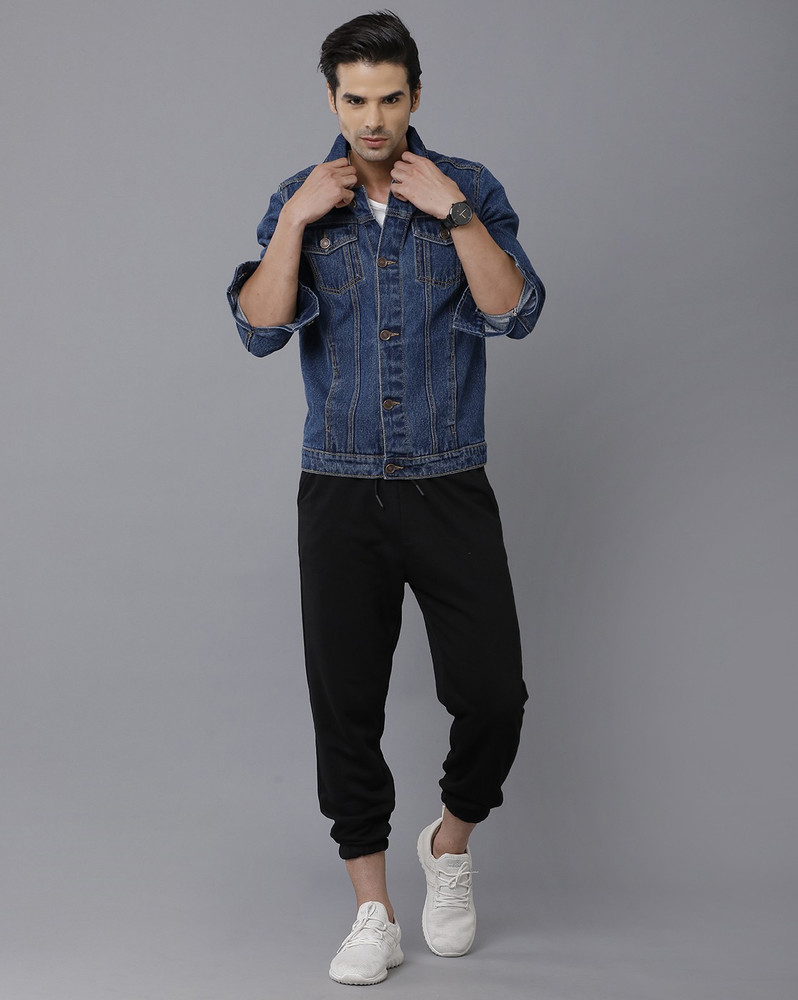 PROTOTYPE Full Sleeve Washed Men Denim Jacket Buy PROTOTYPE Full