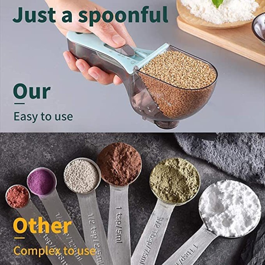 2-Pack Kitchen Food Scale Spoons, for Solids and Liquids (130ml +